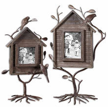 Uttermost Bird House Metal Photo Frames, Set/2