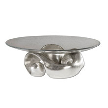 Entwined Silver Leaf & Glass Bowl
