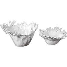 White Coral Decorative Bowls, Set/2