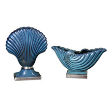 Cobalt Shells Vases Set/2