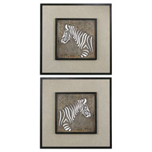 Zebra Squares Wall Art S/2 - Click Image to Close