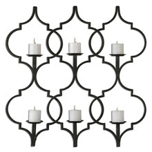 Zakaria Metal Candle Wall Sconce - Click Image to Close