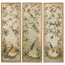 Aviary Vintage Art Panels Set/3