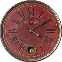 Regency Villa Tesio 23" Red Wall Clock