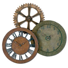 Rusty Gears Wall Clock