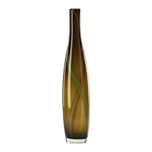 Large Brown And Green Smoked Vase