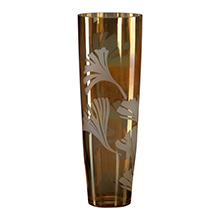 Medium Amber Ginko Vase
