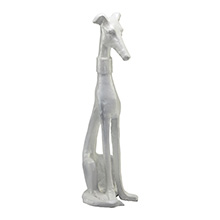White Sitting Greyhound
