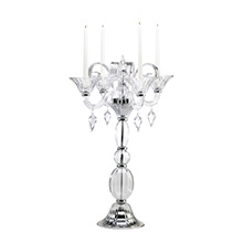 Clear Glass Table Candelabra