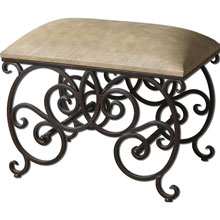 Anjali Forged Metal Small Bench