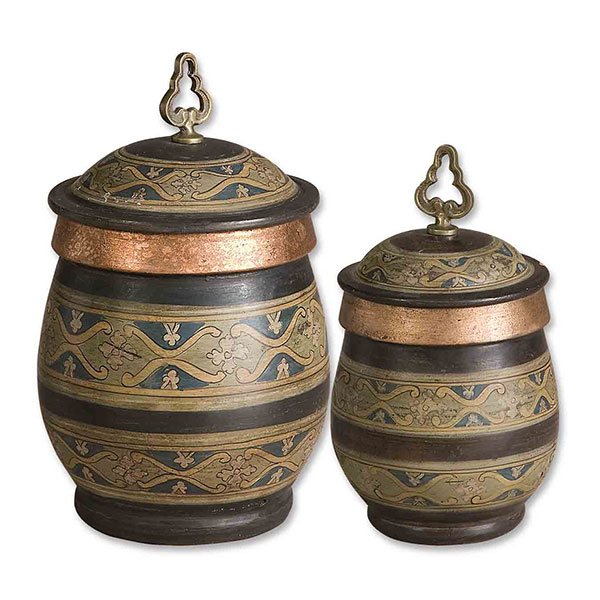 Cena Terracotta Canisters, Set/2 - Click Image to Close