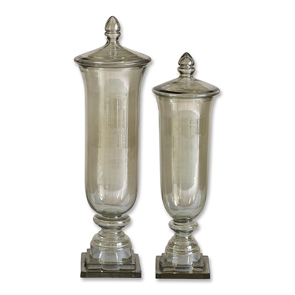 Gilli Glass Decorative Containers, Set/2 - Click Image to Close
