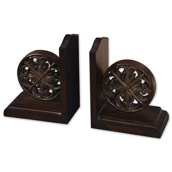 Chakra Distressed Bookends, Set/2 - Click Image to Close