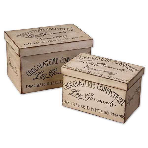 Chocolaterie Decorative Boxes, Set/2 - Click Image to Close