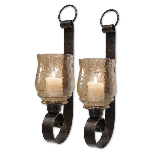 Joselyn Small Wall Sconces, Set/2 - Click Image to Close