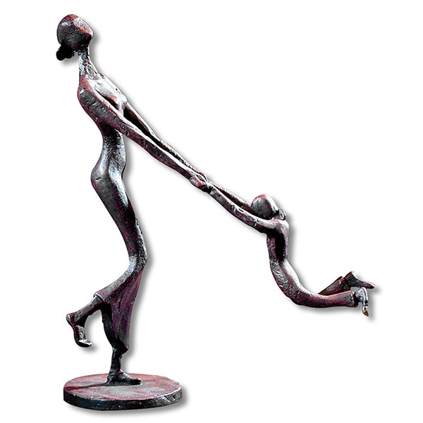 At Play Mother & Child Sculpture - Click Image to Close