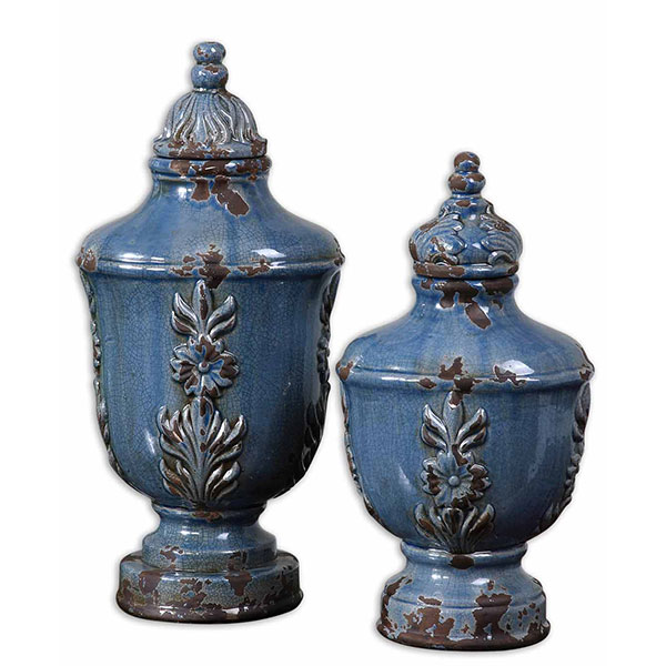 Eilam Pale Blue Containers, Set/2 - Click Image to Close
