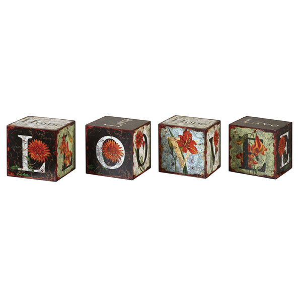 Love Letters Decorative Boxes, Set/4 - Click Image to Close