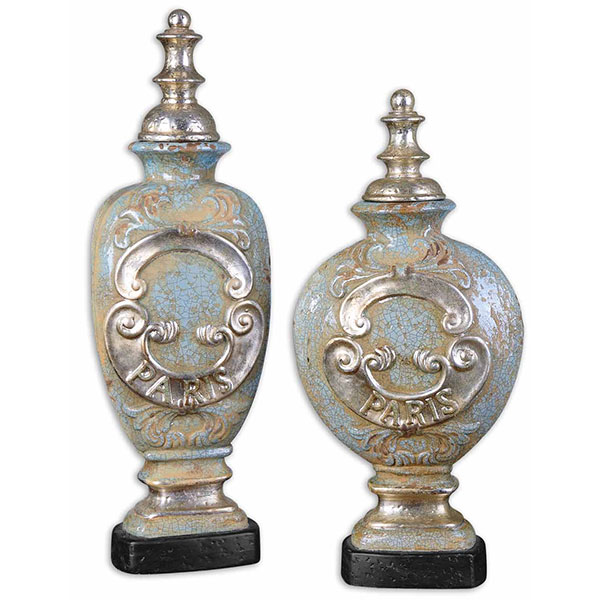 Burga Antique Urns, Set/2 - Click Image to Close
