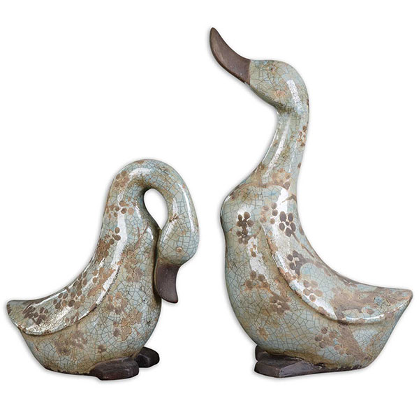 Citrita Duck Figurines, Set/2 - Click Image to Close