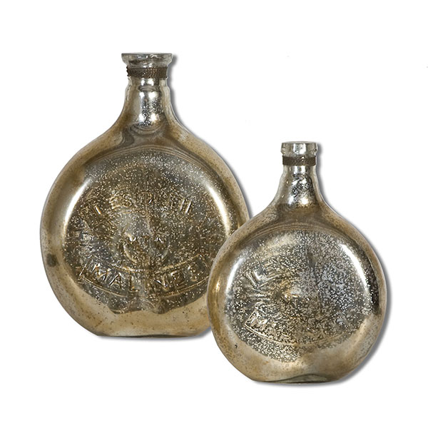 Euryl Mercury Glass Vases S/2 - Click Image to Close