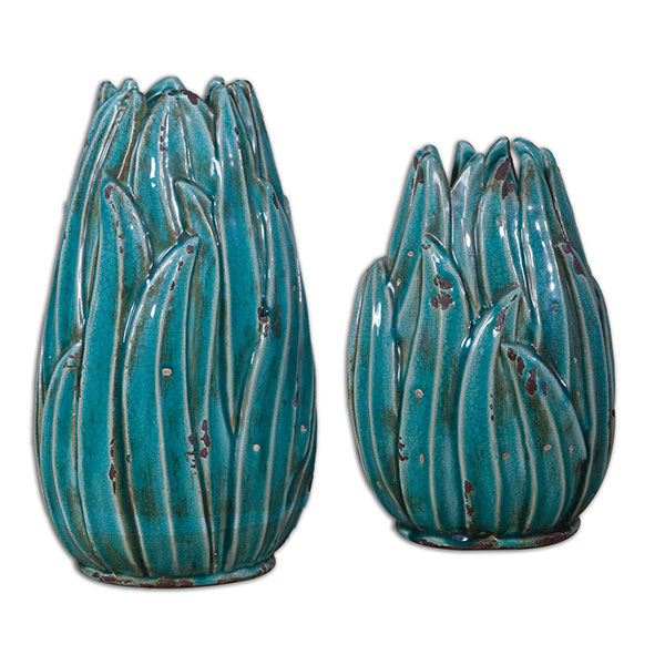 Darniel Ceramic Vases, S/2 - Click Image to Close
