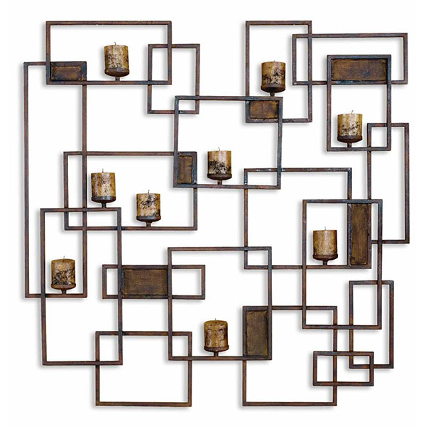 Siam Metal Candlelight Wall Sculpture - Click Image to Close