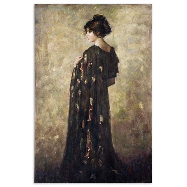 Contemplation Lady Canvas Wall Art - Click Image to Close