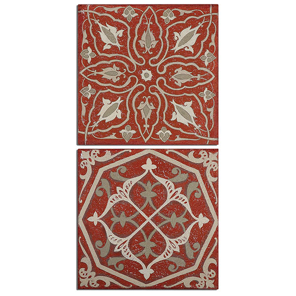 Moroccan Tiles Wall Art, S/2 - Click Image to Close