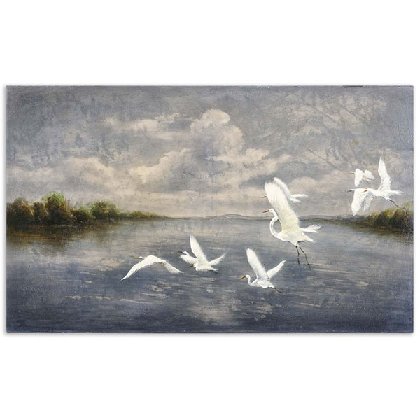 Arrival Of The Birds Canvas Art - Click Image to Close
