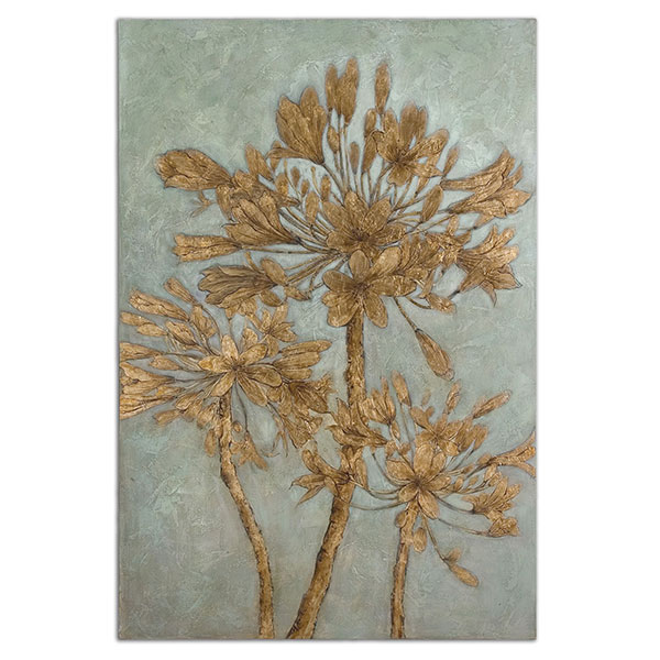 Golden Leaves Wall Art - Click Image to Close