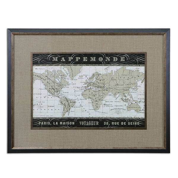 Mappemonde Framed Art - Click Image to Close