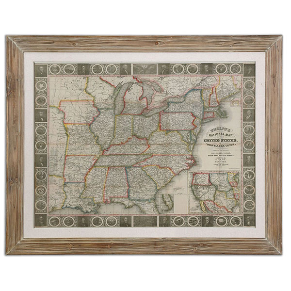 Travellers Guide To The US Framed Art - Click Image to Close