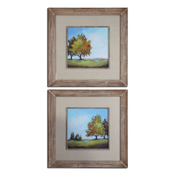 Waiting For Fall Landscape Art S/2 - Click Image to Close
