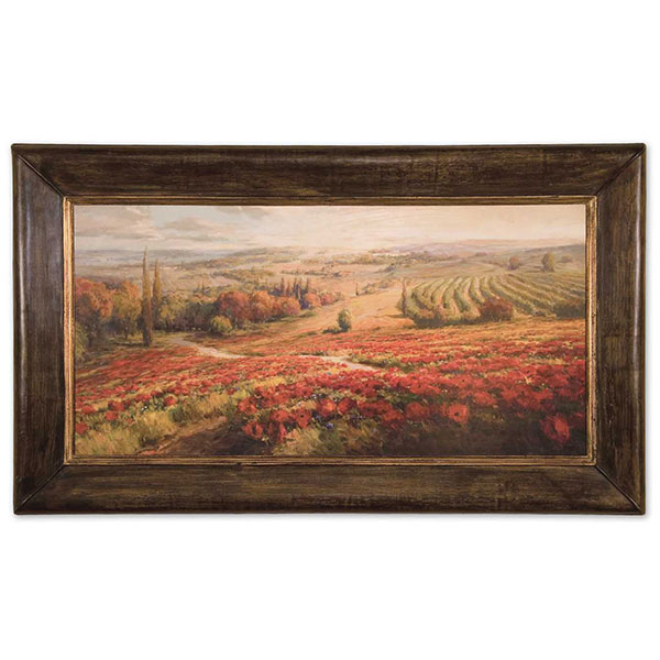 Red Poppy Panorama Framed Art - Click Image to Close