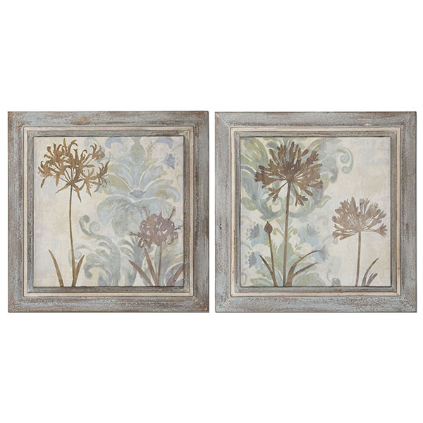 Floral Oasis Wall Art, S/2 - Click Image to Close
