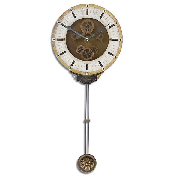 Mini Leonardo Cream Wall Clock - Click Image to Close