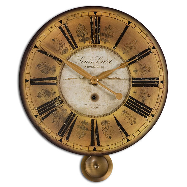 Louis Leniel Cream & Gold Wall Clock - Click Image to Close