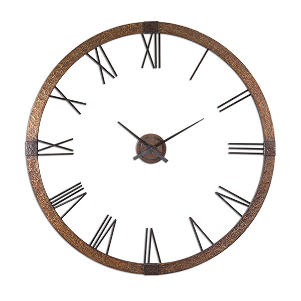Amarion 60" Copper Wall Clock - Click Image to Close