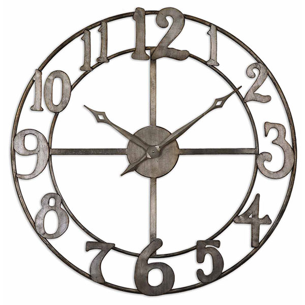 Delevan 32" Metal Wall Clock - Click Image to Close