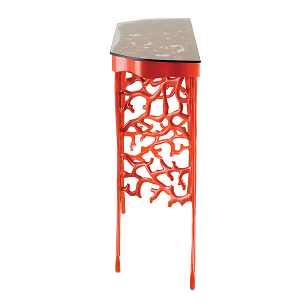 Corail Console Table, Red - Click Image to Close