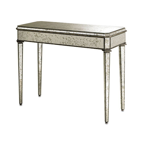 Antiqued Mirror Console Table - Click Image to Close