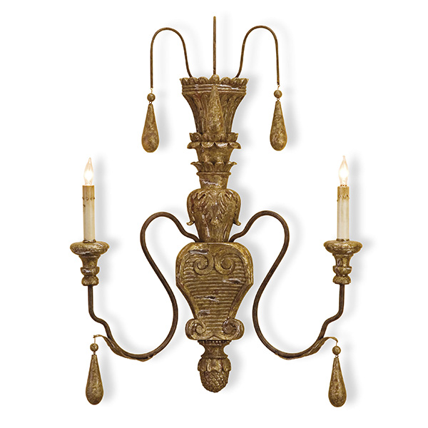 Mansion Wall Sconce, 2L - Click Image to Close