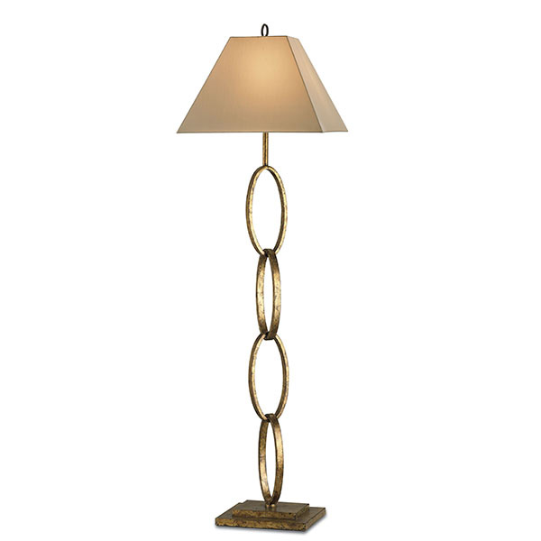 Bangle Floor Lamp, Gold Leaf - Click Image to Close