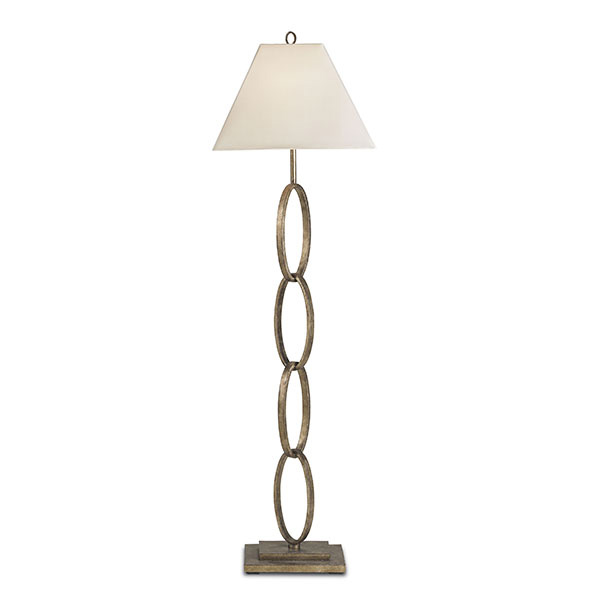 Bangle Floor Lamp, Silver Leaf - Click Image to Close