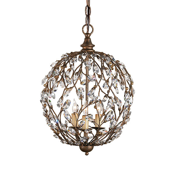 Crystal Bud Sphere Chandelier - Click Image to Close