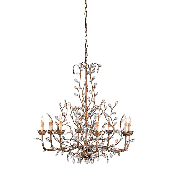 Crystal Bud Chandelier, Large - Click Image to Close