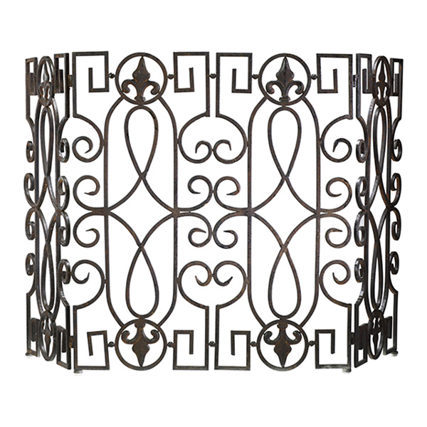 Wrought Iron Fire Screen - Click Image to Close