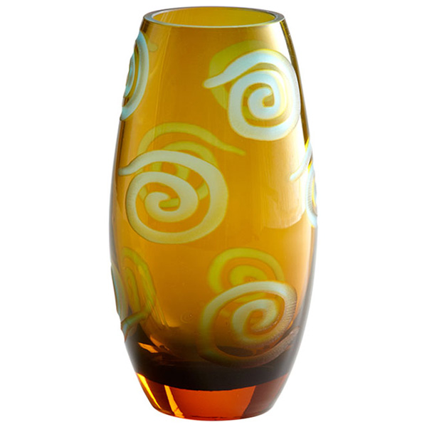 Small Etched Spiral Vase - Click Image to Close