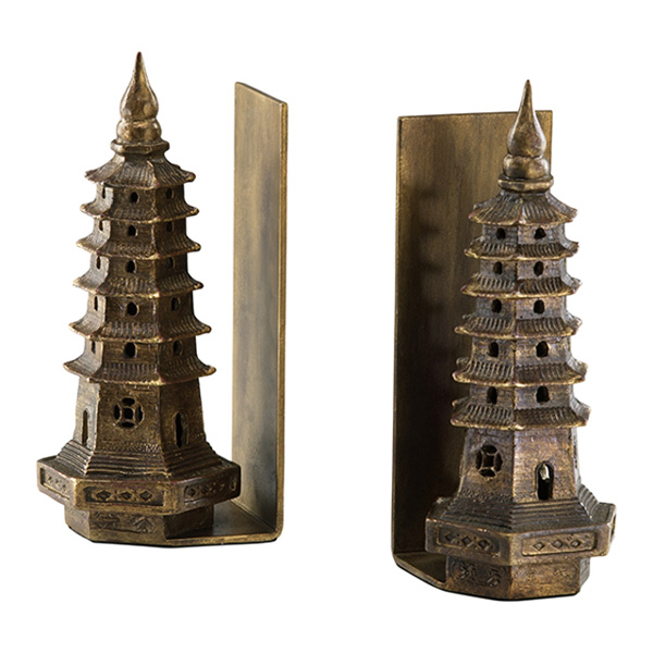 Pagoda Bookends - Click Image to Close